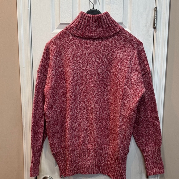 Eddie Bauer Women's Marled Red/Pink Turtleneck Sweater - Picture 2 of 5